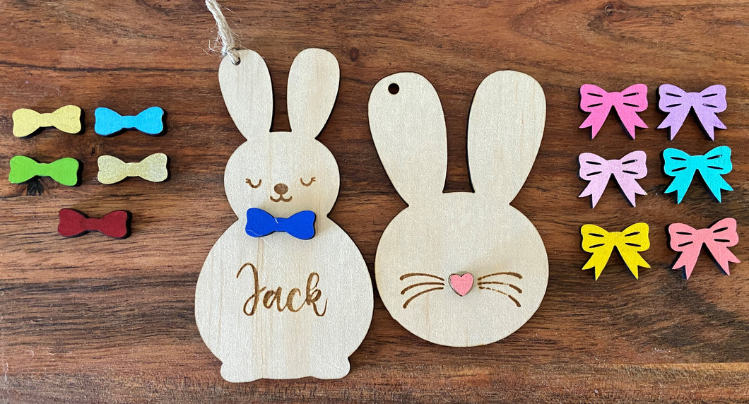 EASTER BUNNY Name Tags Personalised