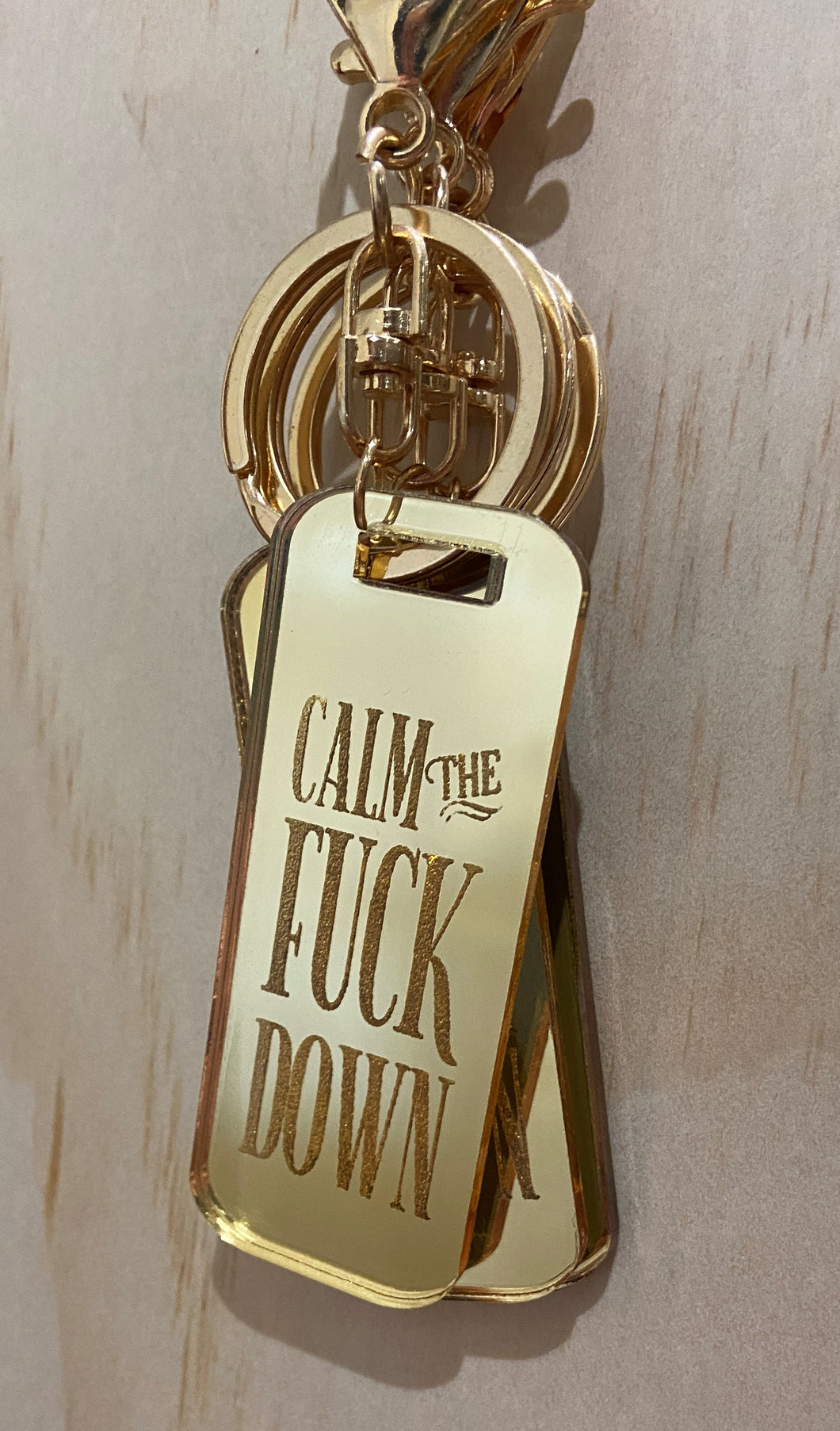 KEY RING - CALM THE FUCK DOWN