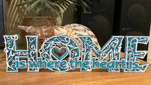 Load image into Gallery viewer, DECOR: HOME IS WHERE THE HEART IS - WHITE &amp; TURQUOISE
