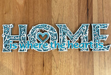 Load image into Gallery viewer, DECOR: HOME IS WHERE THE HEART IS - WHITE &amp; TURQUOISE
