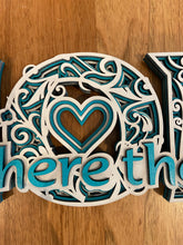 Load image into Gallery viewer, DECOR: HOME IS WHERE THE HEART IS - WHITE &amp; TURQUOISE
