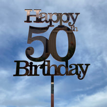 Load image into Gallery viewer, Cake Topper - Happy 50th Birthday
