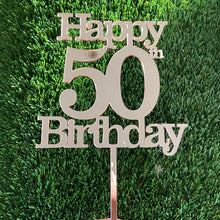 Load image into Gallery viewer, Cake Topper - Happy 50th Birthday
