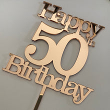 Load image into Gallery viewer, Cake Topper - Happy 50th Birthday
