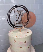 Load image into Gallery viewer, Cake Topper - Happy 21st Birthday in Circle
