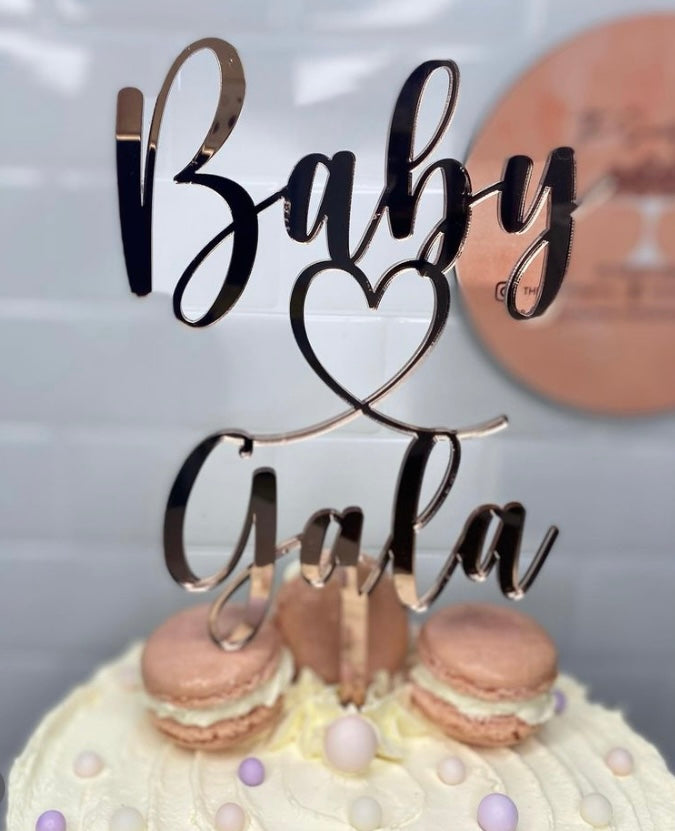 Cake Topper - Baby Shower Customised with your name