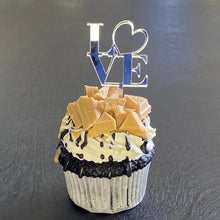 Load image into Gallery viewer, Cup Cake Topper - &quot;LOVE&quot; in Mirror Acrylic
