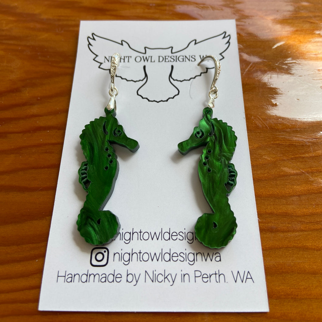 Earrings: Seahorse Dangles