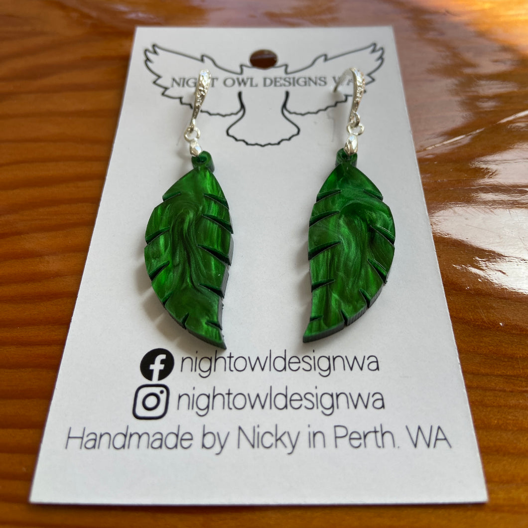 Earrings: Leaf Dangles