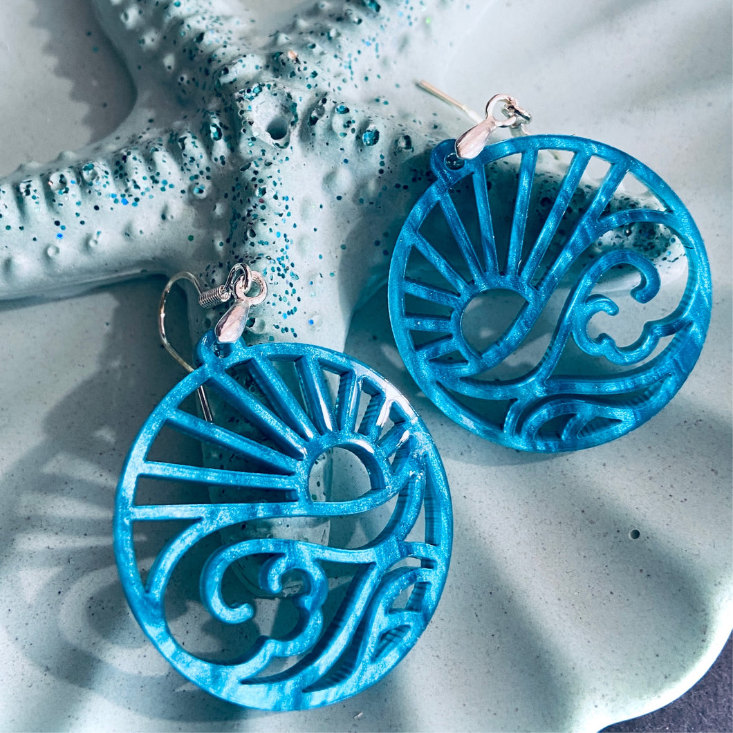 Earrings: Beach Style Round Dangles